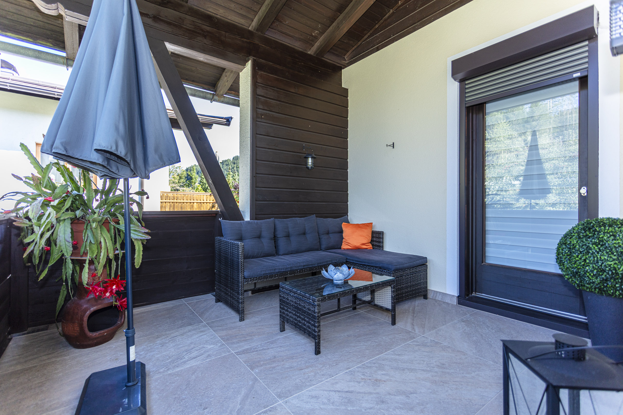 Balkon der Ferienwohnung in Hochfilzen