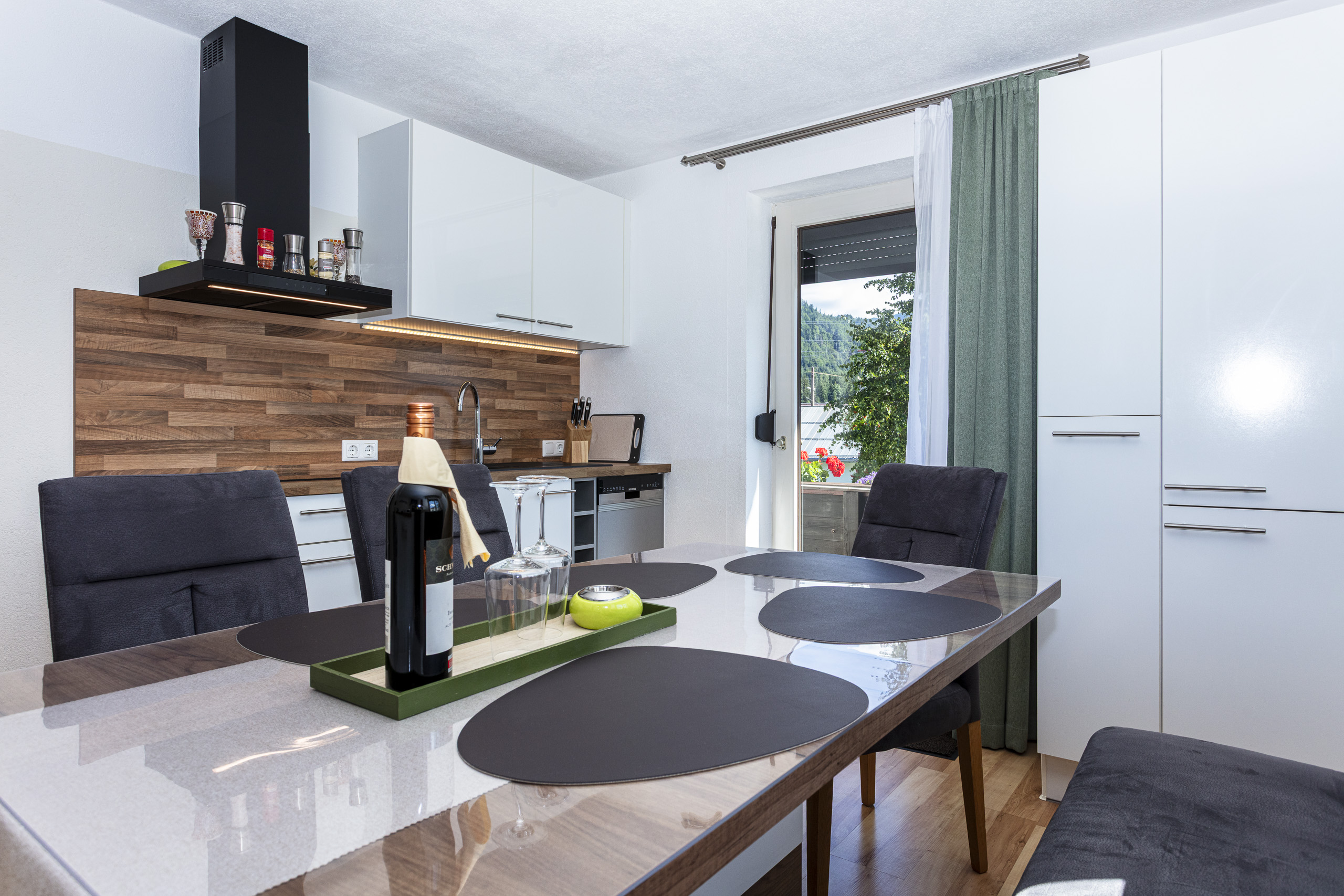 Wohnküche der Ferienwohnung Mitterherzog