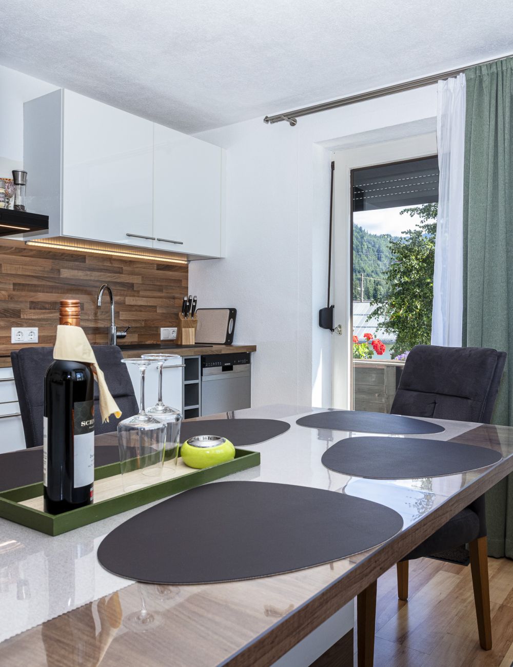 Wohnküche der Ferienwohnung Mitterherzog